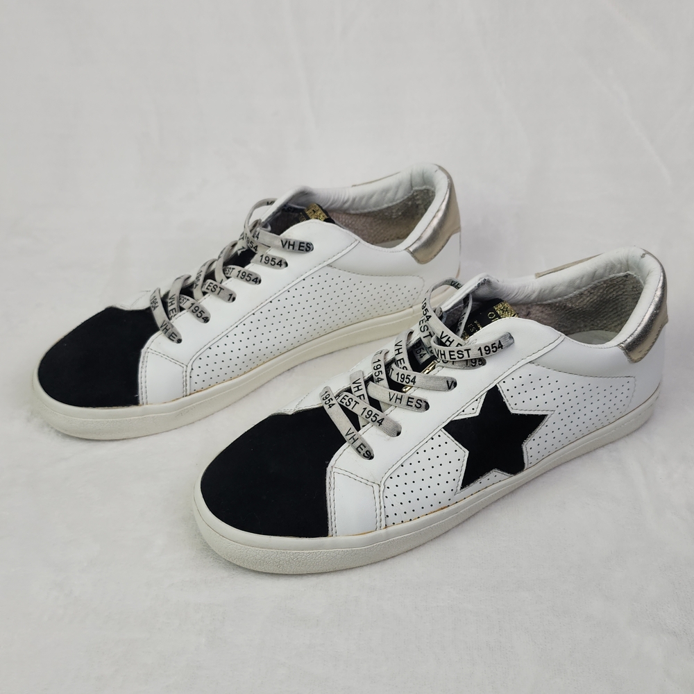 Vintage Havana Gadol Leather Casual Sneakers Women's Sz 10‎ White / Black / Gold